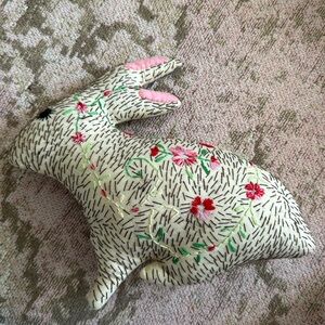 Beautiful hand embroidered rabbit